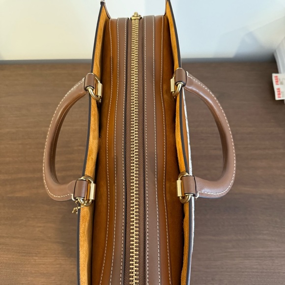 Coach Brown and Tan Briefcase with Monogram Elegance - Picture 5 of 7